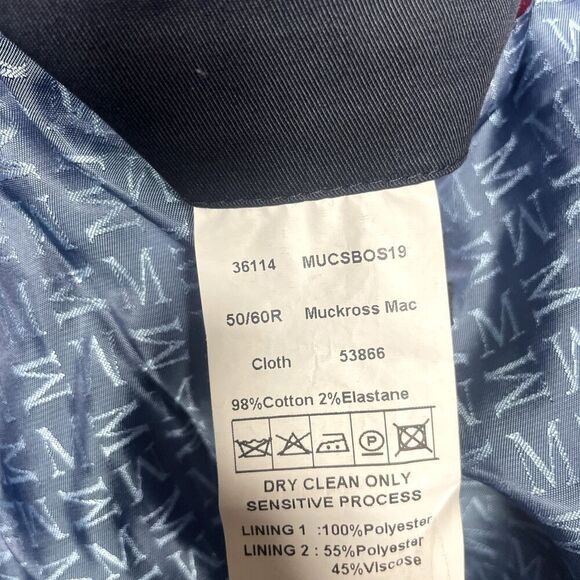 Magee 1886 Muckross Mac Raincoat Overcoat Navy Blue Mens Size 50/60R Retail $445 - Picture 4 of 11